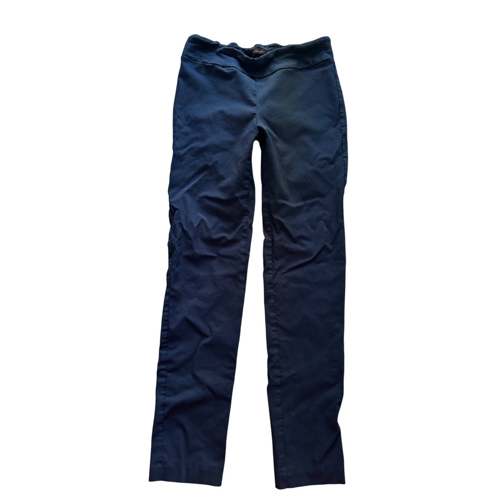 J.McLaughlin Navy Blue Pull On‎ Skinny Pants Womens Size 4 Stretch Trousers Chic